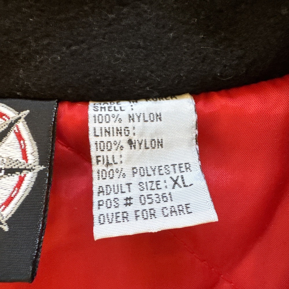 Vintage Marlboro Adventure Parka Puffer Jacket Mens XL Black‎ Red Colorblock 90s - Picture 4 of 9